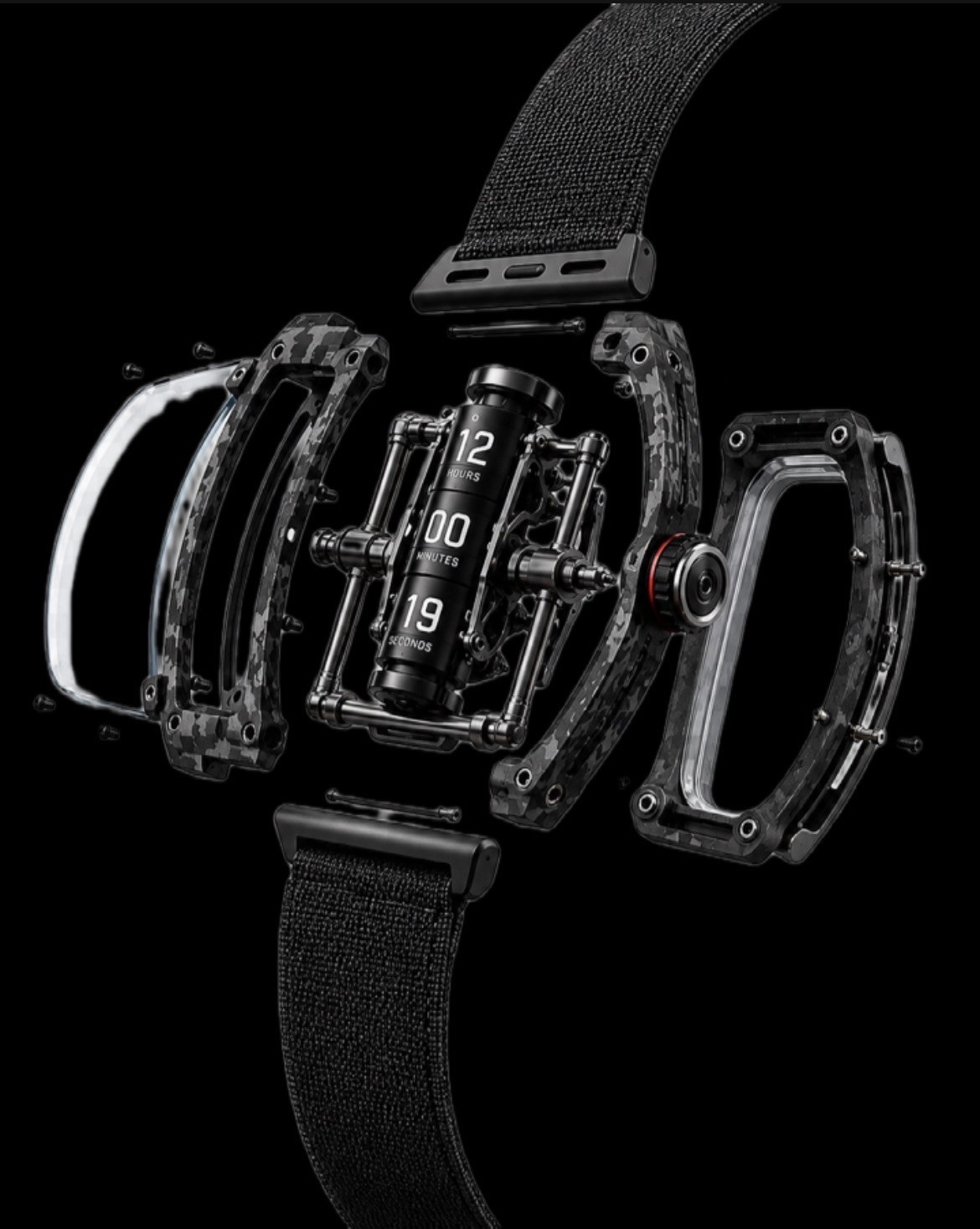 Exploded technical view of MDT R1 components